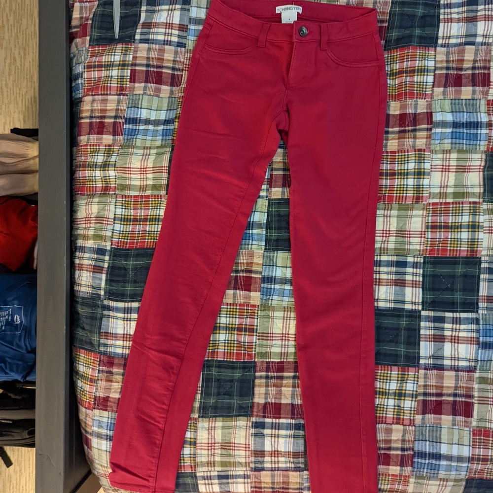 Pink tight pants